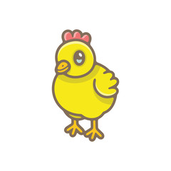 Chick. isolated on white background
