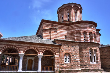Fototapeta na wymiar Church in Orthodox Monastery of Saint Dimitrios in Greece.