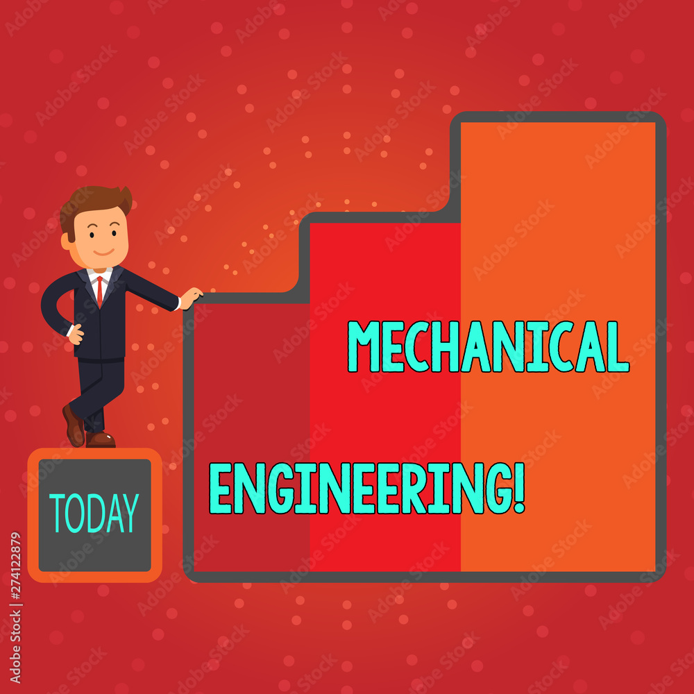 Poster writing note showing mechanical engineering. business concept for concerned with industrial applicat