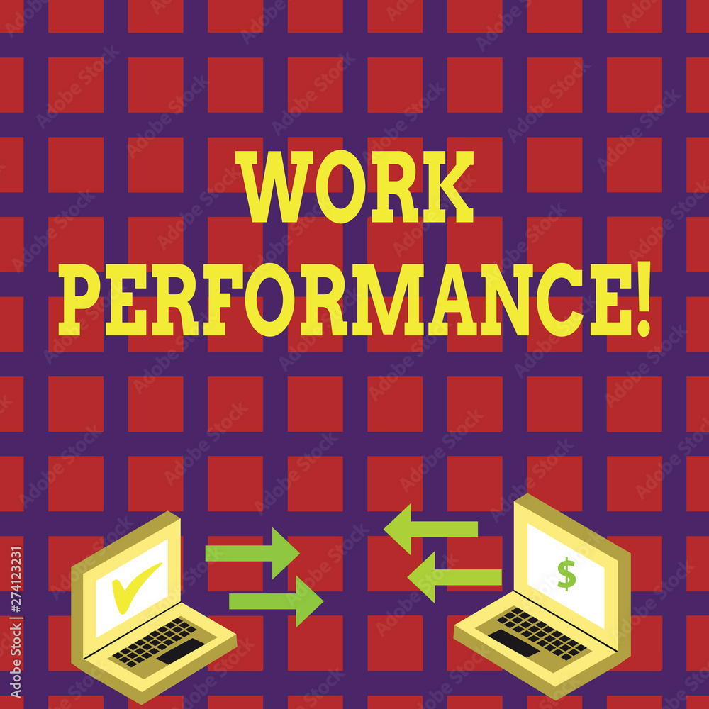 Aufkleber word writing text work perforanalysisce. business photo showcasing find the content of a job in term