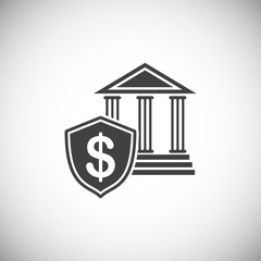 Money security related icon on background for graphic and web design. Simple illustration. Internet concept symbol for website button or mobile app.