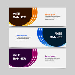 abstract vector banners.modern template design for web