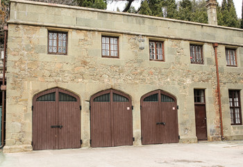 The building of the palace stables.