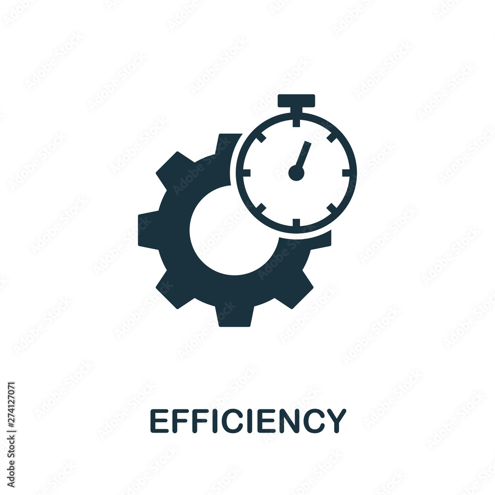 Aufkleber efficiency vector icon symbol. creative sign from quality control icons collection. filled flat effi