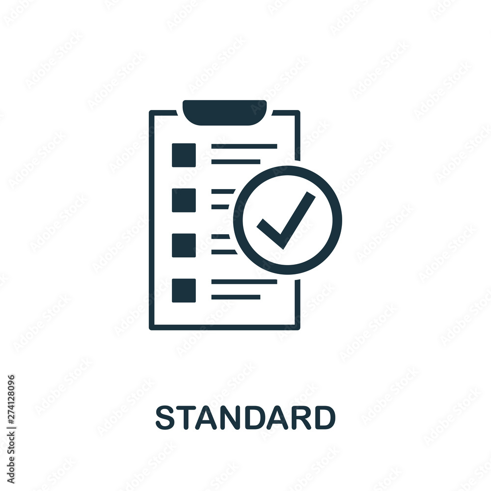 Poster standard vector icon symbol. creative sign from quality control icons collection. filled flat standa