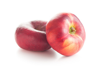 Ripe flat nectarines.