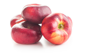Ripe flat nectarines.