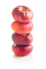 Ripe flat nectarines.