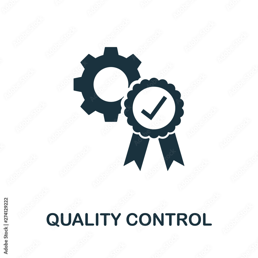 Aufkleber quality control vector icon symbol. creative sign from icons collection. filled flat quality control