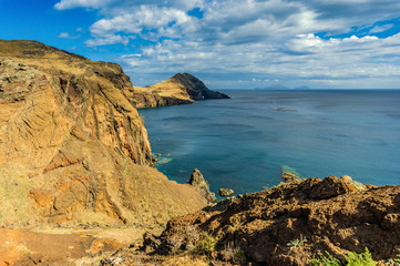 Fototapeta na wymiar Cliffs at Ponta de Sao Lourenco, Madeira islands, Portugal