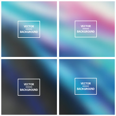 Abstract colorful blurred vector backgrounds. Elements for your website or presentation.