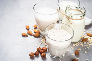 Vegan non dairy alternative milk.