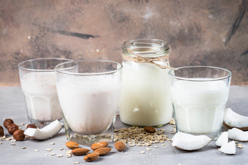 Vegan non dairy alternative milk.