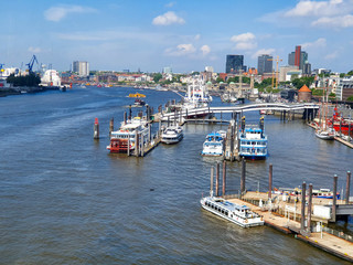 Hamburg Tourist Harbor view from Elbphilharmonie