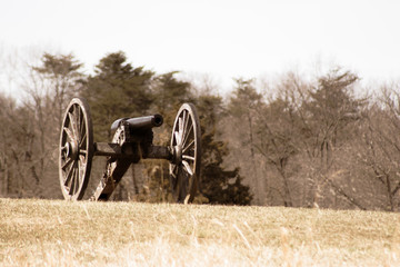 Fototapeta na wymiar Cannons at Manassas Battlefield Park