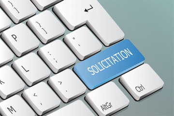 solicitation written on the keyboard button