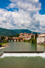 The town of Bassano del Grappa in Italy