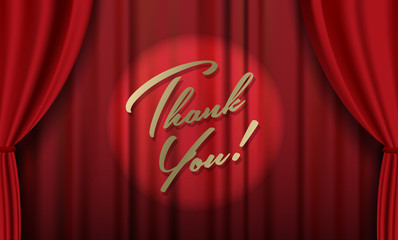 Simple vector background template with Thank You quotation.
