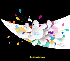 Abstract colored flower background with circles.