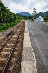 Fototapeta na wymiar ローカル線の風景