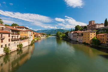 The town of Bassano del Grappa in italy