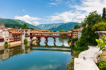 The town of Bassano del Grappa in Italy