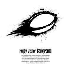 Background abstract rugby ball from blots - obrazy, fototapety, plakaty