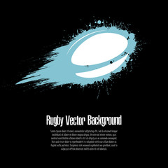 Background abstract rugby ball from blots
