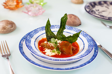 Tamal vegetariano chaya 