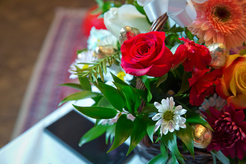 Red rose flowers . Red roses flowers with valentine festival and beautiful blur bouquet background . 8 marc . Very beautiful Red roses flowers . Soft box shot