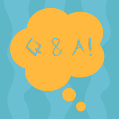 Conceptual hand writing showing Q And A. Concept meaning defined as questions being asked and answers Floral Shape Thought Speech Bubble for Presentation Ads