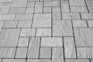 Black and white square blocks paving background