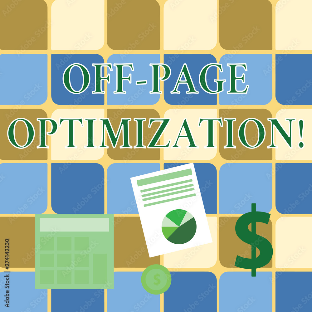 Poster handwriting text writing off page optimization. conceptual photo set of techniques to increase your 