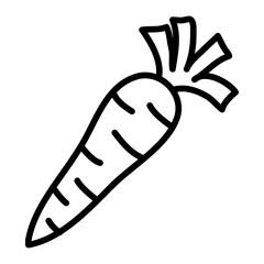 fresh carrot vegetable isolated icon