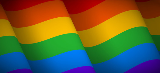 LGBT community pride flag. Rainbow flag. Tolerance concept.