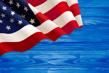 Independence Day. USA independence day celebration with American flag.USA 4 th of July promotion...