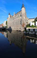 Obraz premium Geeraard the Devil is a 13th century gothic architecture building in Ghent, Belgium