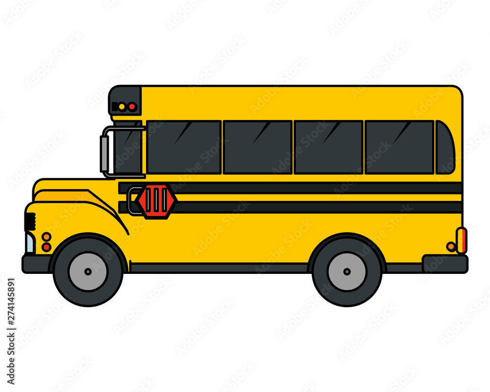 Canvas Prints school bus transport isolated icon