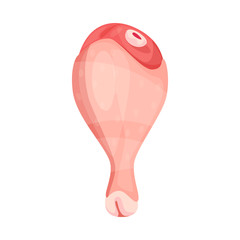 Isolated object of leg and chicken sign. Set of leg and farm stock vector illustration.