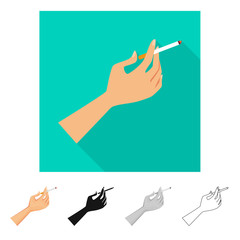 Isolated object of hand and arm icon. Collection of hand and break stock symbol for web.