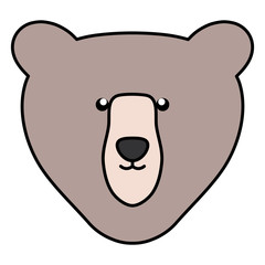 cute bear grizzly animal character