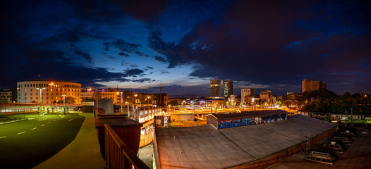 Mainz bei Nacht Panorama Bahnhofsviertel