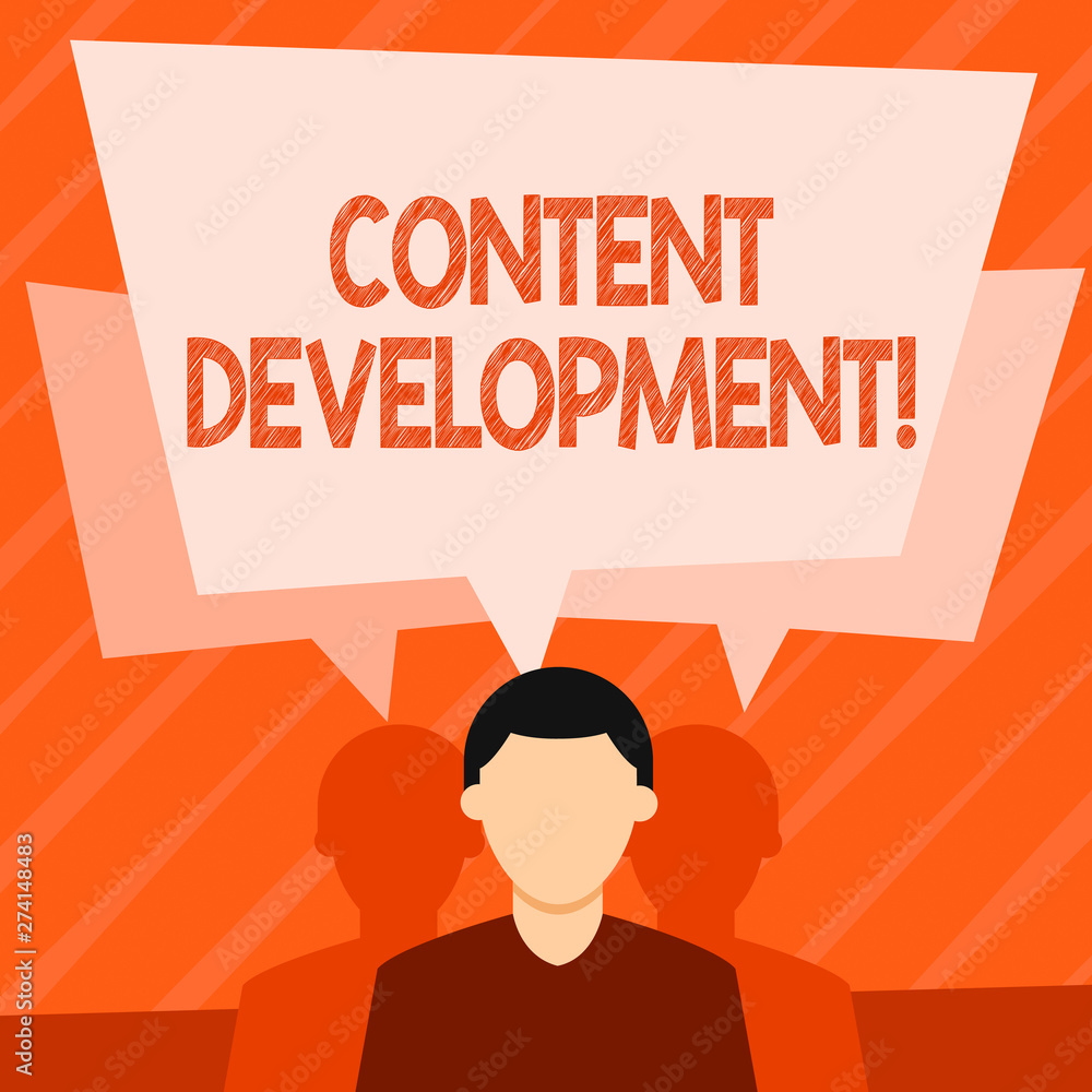 Poster word writing text content development. business photo showcasing authoring and originating content f