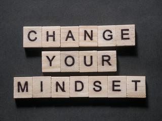 Change Your Mindset, Motivational Words Quotes Concept