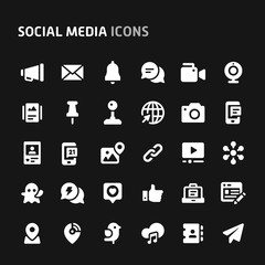 Social Media Vector Icon Set.