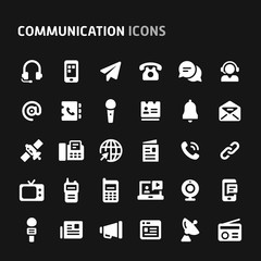 Communication Vector Icon Set.