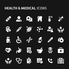 Health & Medical Vector Icon Set.