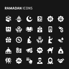 Ramadan Vector Icon Set.