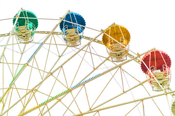 Ferris wheel with background of  sky.