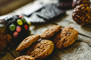 Chip cookies and chocolates pralines to take pleasure in Christmas holidays